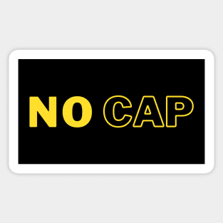 No Cap Yellow Typography Gen Z Slang Sticker